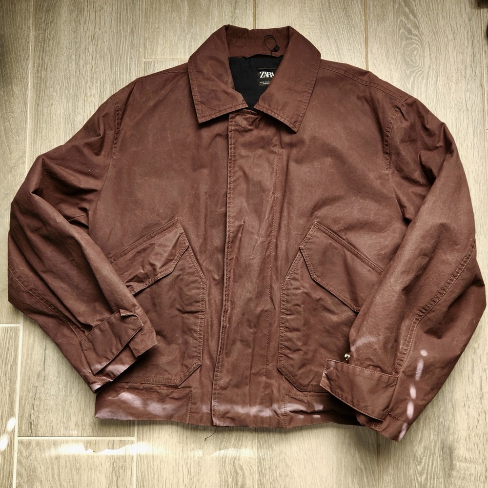 Zara Men's Dark Brown Lightweight Jacket
